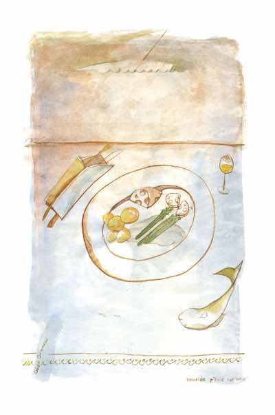 1997, Watercolor on Paper, 6 x 3.5 in, SOLD