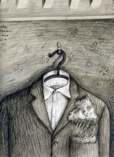 2005, Charcoal and Watercolor on Paper, 11.7 x 8.5, SOLD
